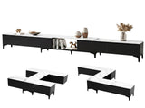 Artiss TV Cabinet Entertainment Unit Stand Extendable Black FURNI-N-EXT-TV240-BK-AB