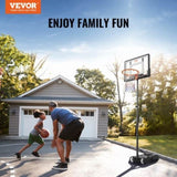 VEVOR Basketball Hoop, 5-7 ft Adjustable Height Portable Backboard System, 32 inch Basketball Hoop & V952-LQK32CKWDJ009EFGVV0