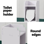 Artiss Bathroom Cabinet Toilet Roll Holder Tissue Organizer 3 Tier Floor Cabinet DIY-BATH-LVD01-WH