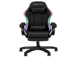 Artiss Gaming Office Chair 12 RGB LED Massage Computer Work Seat Footrest Black MOC-L-GC-8P-LED-BK