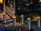 solar post cap lights, outdoor LED lights, nickel batteries, IPX4 water resistant, garden lighting, V1106-DSZ-001-006-BLK-6PCS