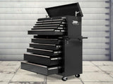 Giantz 14 Drawer Tool Box Cabinet Chest Mechanic Garage Storage Trolley Black TB-14DR-CH-RO-BK