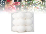 12pcs Xmas Ball Ornament Creative Lightweight Foam Xmas Tree Decorative Ball for Wedding Home V1294-YM0901-3115240094411