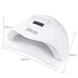 UV LED Nail Lamp 54W with 10s 30s 60s 99s Timer, White V1237-ZY-506-0036