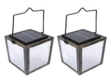 2PCS 3D Solar Lantern Rain Proof Weather Proof Flickering Outdoor Lantern for Garden Patio Landscape V1294-YM0901-3119250008411
