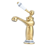 Stylish Antique Gold Brass Basin Faucet Hot and Cold Water Tap for Hotel Home Bathroom Use V1294-YM0901-3112200061411