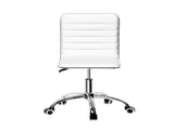Artiss Office Chair Conference Chairs PU Leather Low Back White OCHAIR-K-REPL-WH