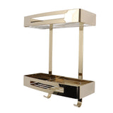 Bathroom Floating Shelves 304 Stainless Steel 2 Tier Wall Mounted Over Toilet Bathroom Shelves V1294-YM0901-3112240039811