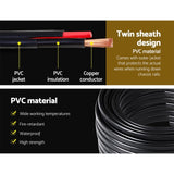 Giantz 3MM 30M Twin Core Wire Electrical Cable Extension Car 450V 2 Sheath TWIN-CABLE-3MM-30