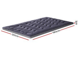 Giselle Bedding 5cm Pillowtop Topper Bamboo Polyester Blend Fibre Pad for Back Pain Relief Washable TOPPER-WA-CHAR-D