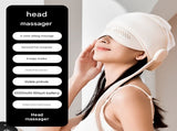 Electric Head Massage Hat with Inflatable Airbags - 6-Zone Scalp Therapy for Relaxation and Sleep V888-ELOSUNG34459