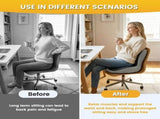 Memory Foam Seat Cushion for Office Chair - Sciatica Pain Relief Coccyx Cushion for Tailbone Pain V1107-800-83751-LTG
