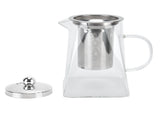 Transparent Glass Teapot with Removable 304 Stainless Steel Filter Tea Kettle for Home Office950ml V1294-YM0901-3118210159614