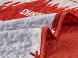 Winter Wonderland snowman santa Christmas Queen Bedspread Set V745-MAC080253Q13U