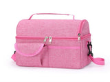 Pink Large Insulated Breast Milk Storage Bag, Dual Layer with Aluminum Foil Lining, Waterproof V888-ELOSUNG17504