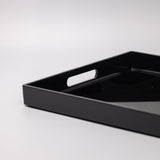 Tray Rectangular 42cm Black Lacquerware V637-L0192