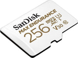 Sandisk Max Endurance Microsdxc Card SQQVR 256G UHS-I C10 U3 V30 100MB/S R 40MB/S W SD V28-FFCSAN256GQQVR