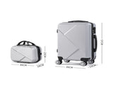Slimbridge 2pcs 20"Travel Luggage Set Grey LG1006-GY_NZ