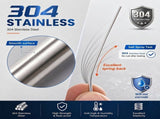 96-Pack 15.74" Stainless Steel Spring Wire Tough & Easy to Cut, Clearly Marked Assorted Sizes, V1369-AZ3-W-12044