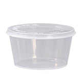 50 Sets - 4 Oz Small Plastic Containers with Lids - Portion Cups for Sauces, Condiments - Disposable V1369-AZ3-W-20329