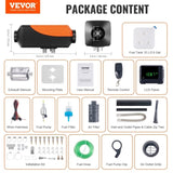 VEVOR Air Heater, 12V 5KW Heater with Remote Control and LCD Display, 10L Fuel Tank V952-ZCJRQFT12V5KW4C25V9
