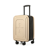 Rose gold 20 Inch Foldable Carry-on Suitcase Ultra Lightweight 2.1kg Hard Shell Luggage with 360 V888-ELOSUNG43258
