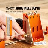 Pocket Hole Jig Kit, 34 Pcs Pocket Hole Jig System with C-clamp, Fixture, Steps, Wrenches, V952-TSXKKJPGDGJJQ2BJPV0