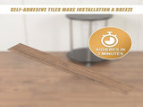 Vinyl Floor Tiles Self Adhesive Flooring Smoked Eucalyptus Wood Grain 16 Pack 2.3SQM V63-840001