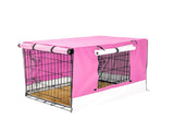 Wire Dog Cage Crate 30in with Tray Cushion Mat PINK Cover Combo V274-PET-WCCVCU30-PK