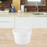 White Plastic Bucket with Lid Sealing Storage Bucket for Household Use V1369-AZ3-W-18554
