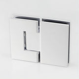 90cm Wall to Wall Frameless Shower Screen White Wall Channel , SS Hinges & Square Double Pull V63-859811