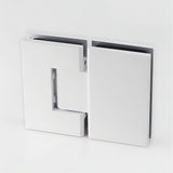 120x90cm Corner Frameless Shower Screen with White Channel and SS Hinges, Round Knob Handle V63-891601