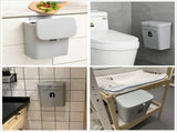 Mujingxin 2.4 Gallon Kitchen Compost Bin for Counter Top or Under Sink, Hanging Small Trash Can with V1258-DP02-C-1236
