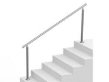 Handrails for Outdoor Steps, 70.9 in/ 180cm Length Stair Hand Rail Kit, Transitional Stainless Steel V952-BXGSLZFS180C0LCPKV0