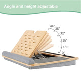 CARLA HOME Bamboo Laptop Lap Desk with Cushion and Angle Adjustable for Office and Home V178-36066