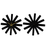 Living Room Clock Stainless Steel Silent Movement Creativity Wall Clock Modern DecorBlack V1294-YM0523-3115210218411