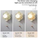Cream Petals Ceiling Lamp Hallway AisleBalcony Porch Stair Ceiling Light Wall Resin Flower Wall V1369-AZ3-W-11612