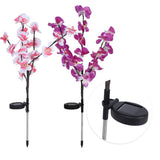 2Pcs/Set Solar Power LED Artificial Orchid Tree Lights for Garden Courtyard Lawn Decoration V1294-YM0901-3111200165811