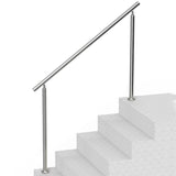 Handrails for Outdoor Steps, 59 in/ 150cm Length Stair Hand Rail Kit, Transitional Stainless Steel V952-BXGSLZFS150CEE3Y3V0