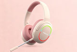 Wireless Gaming Headset Headphone with Microphone Volume - Pink V1263-JX-6269-1