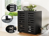 Artiss Shoe Rack Storage Cabinet 20 Pairs 5-tier Black Alster FUR-W-SHOE-LVD02-BK