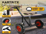 Kartrite 3-Wheel Adjustable Trailer Dolly Heavy Duty Caravan Mover 1000 lbs Tongue Capacity Dur ATD-TD77-BLK