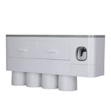 Hanging Magnetic Toothbrush Holder Set with Toothpaste Dispenser Squeezer Toiletry Drawer Holder for V1294-YM0716-3112220052511