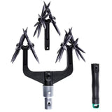 Rotary Cultivator Tool, Hand Held Garden Cultivator with Detachable Tines for Reseeding Grass Or V1366-AZ2-W-05303