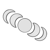 Wall Mirror Acrylic Moon Cycle Change Mirrors Set for Home Bedroom Decoration OrnamentBlack V1294-YM0901-3117200170412