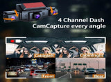 4 Channel 5G WiFi Dashcam FHD 1080P 170&deg Wide Angle G-Sensor with 64GB Card V462-TA-117-01