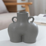 Small Matte Gray Ceramic Vase For Home Decor And Dried Flower Arrangements PRL-6107722750DBT