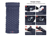Ultralight Camping Sleeping Pad Built-in Foot Pump, Integrated Pillow Compact, Waterproof for V1107-CS-CQCD