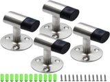3 Inch / 75mm Heavy Duty Floor Stop, Door Stopper Stainless Steel Brushed Nickel - Pack of 4 V1258-DP02-C-3090