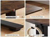 Artiss Standing Desk Height Adjustable 140cm Ergonomic Office Desk Brown HASD-ET156E-BKRW